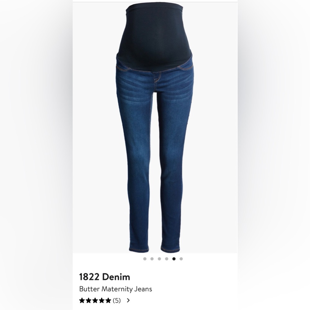 1822 Denim Maternity High-Waisted Blue Jeans